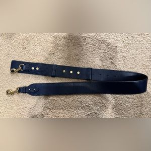 Authentic Christian Dior navy blue leather strap.